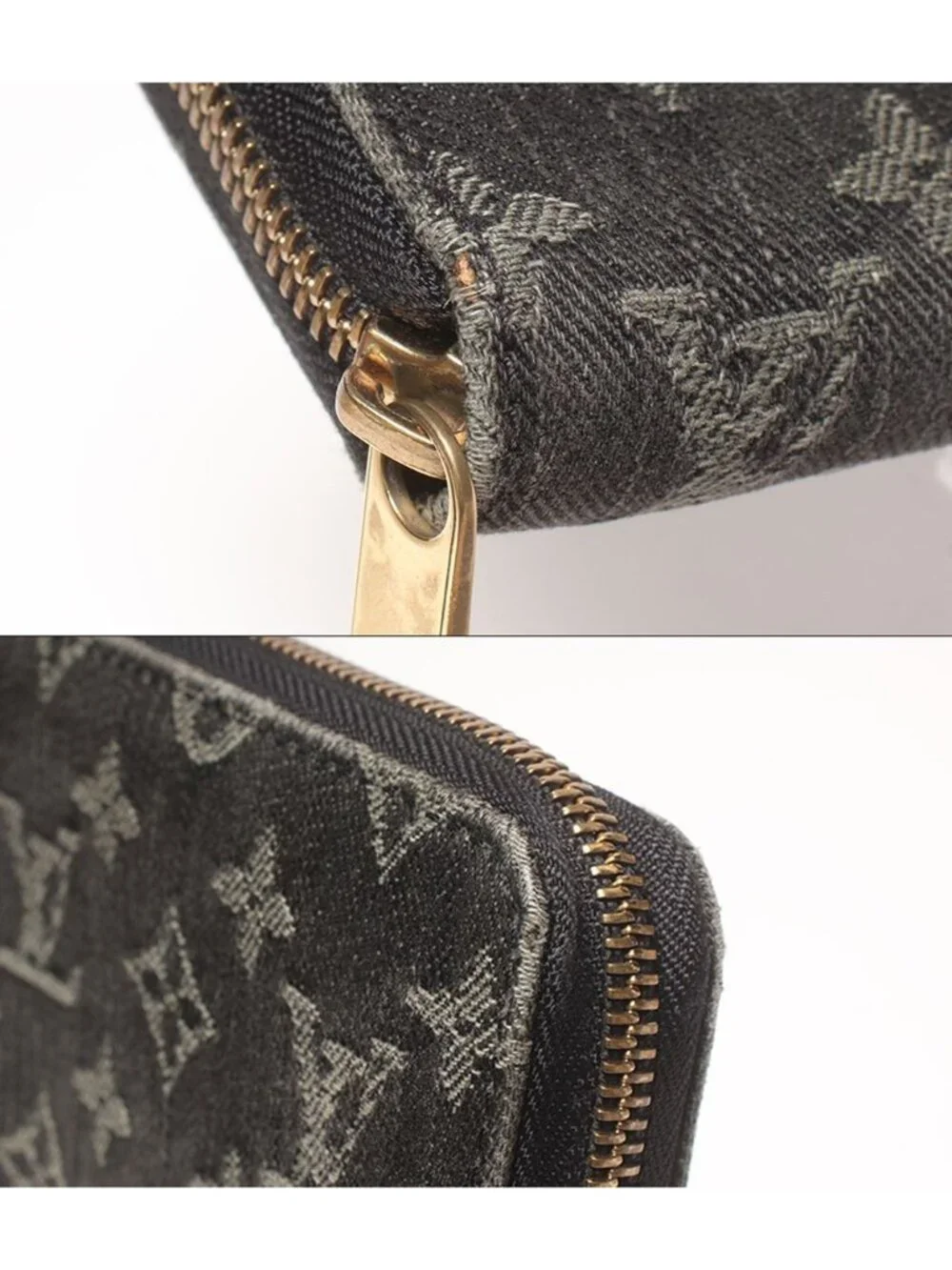 Louis Vuitton Zip Around Wallet Zippy Monogram Denim